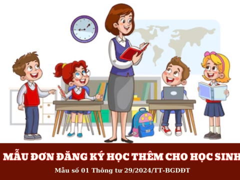 MẪU ĐƠN ĐĂNG KÝ HỌC THÊM CHO HỌC SINH