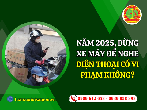 Năm 2025, dừng xe để nghe điện thoại có vi phạm?
