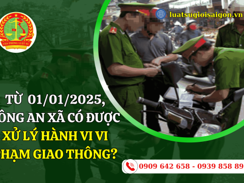 Từ ngày 01/01/2025, công an xã được xử lý hành vi vi phạm giao thông