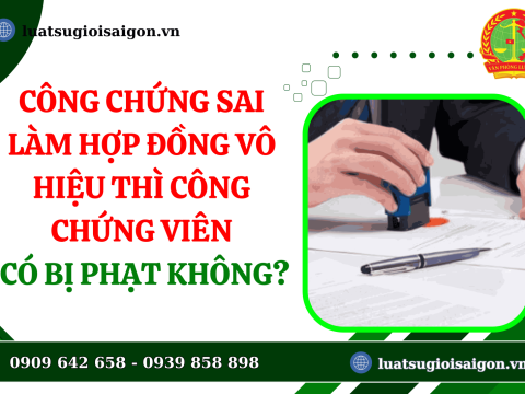 Công chứng sai làm hợp đồng vô hiệu thì công chứng viên có bị phạt không?