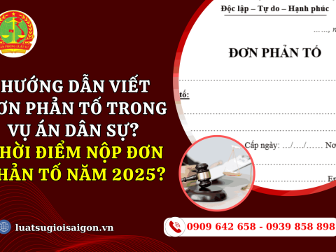 Hướng dẫn viết đơn phản tố trong vụ án dân sự? Thời điểm nộp đơn phản tố năm 2025?