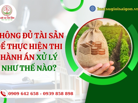 Không đủ tài sản để thực hiện thi hành án xử lý thế nào (mới nhất)?