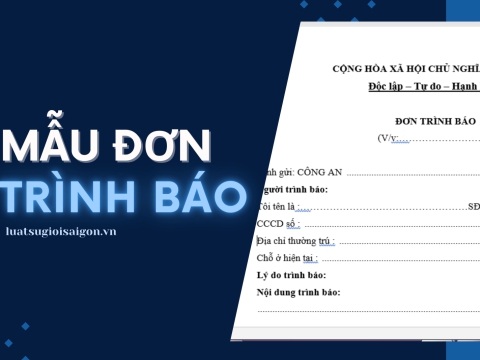 MẪU ĐƠN TRÌNH BÁO