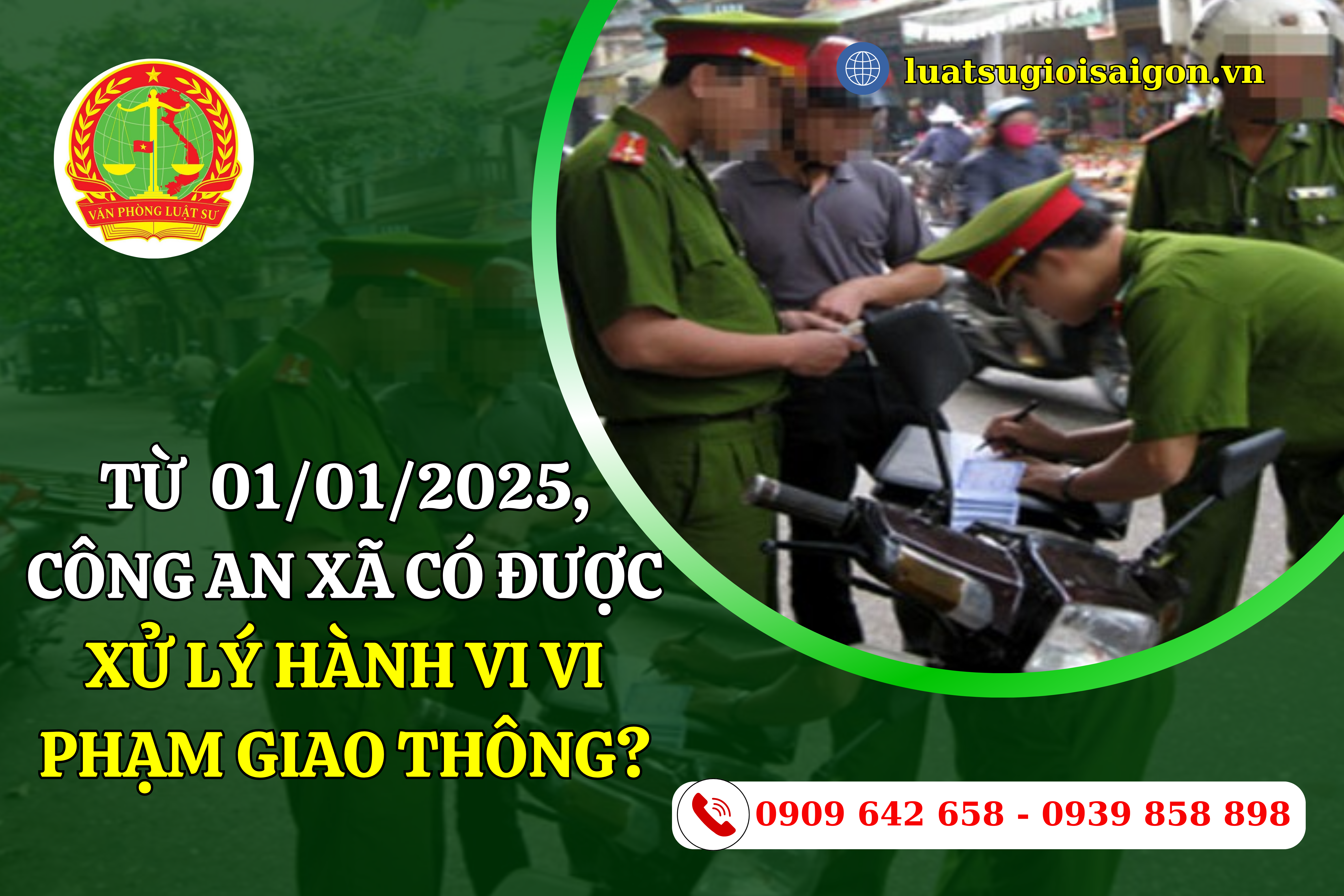 cong an xa co duoc xu ly vi pham giao thong duong bo khong 