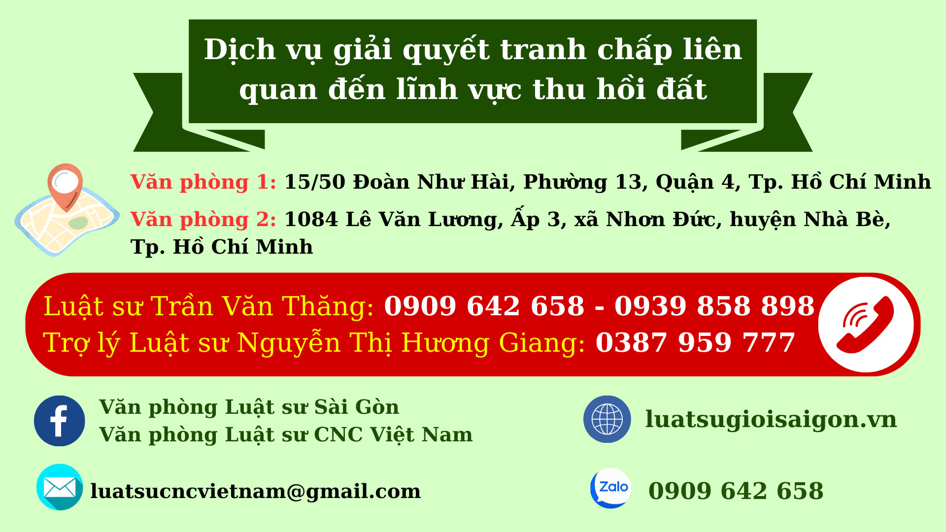 Dịch vụ giải quyết tranh chấp liên quan đến bồi thường khi nhà nước thu hồi đất