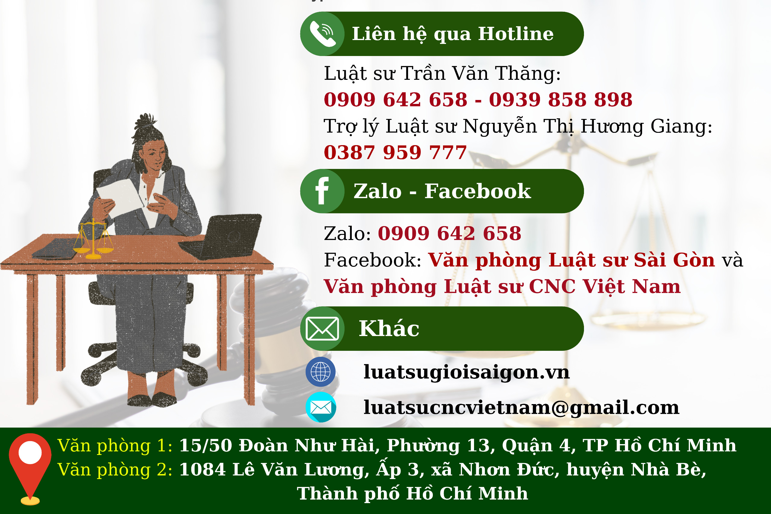 Thông tin liên hệ tư vấn thừa kế nhà đất